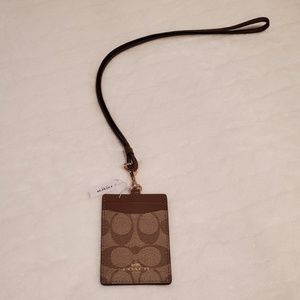 COACH ID LANYARD/CARD HOLDER  IN SIGNATURE CANVAS